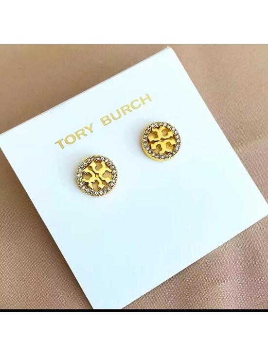 Tory Burch Jewelry - Tory Burch Gold Logo Stud Earrings